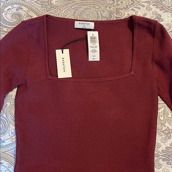Babaton burgundy Long Sleeve Dress - Picture 8 of 11